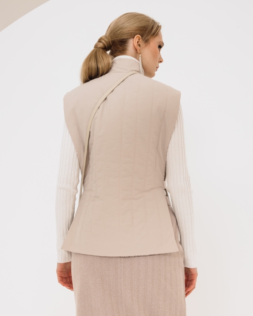 Жилетка-накидка LZ с водоотталкивающим эффектом, латте