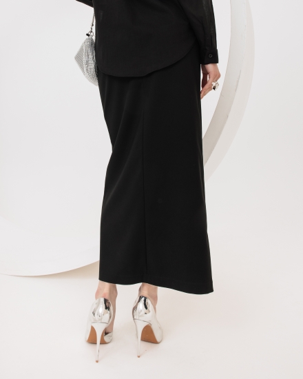 Юбка миди с разрезом LZ Prada, черный