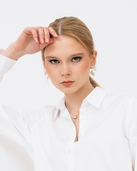 Серьги зигзаг Budapest, серебристый