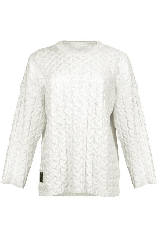 Джемпер вязаный молочный
