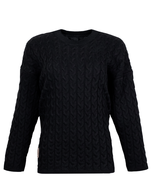 Джемпер вязаный черный