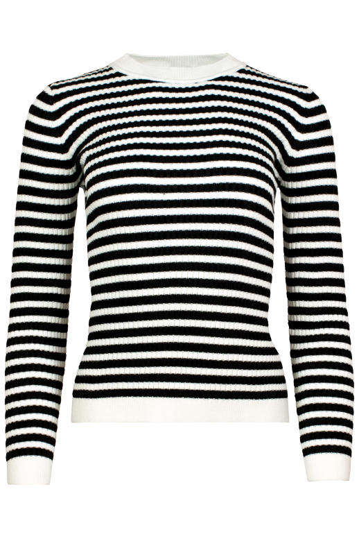 Джемпер с деликатным люрексом Marin , черный с белой полоской