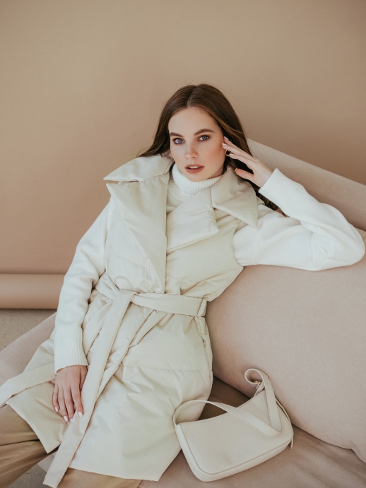 Безрукавка жилет LZ24, бежевый латте