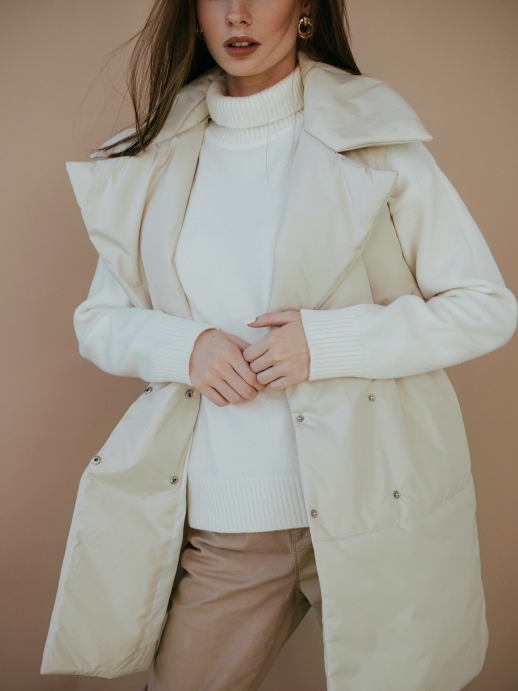 Безрукавка жилет LZ24, бежевый латте