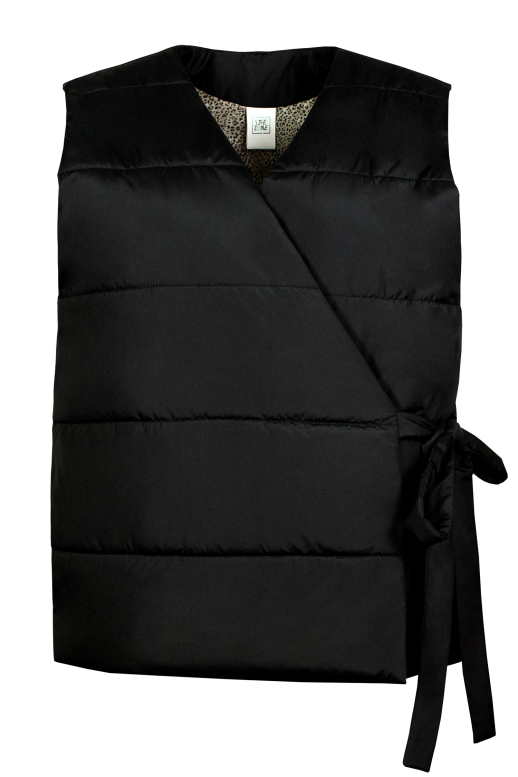 Жилетка на запах с водоотталкивающим эффектом, черный