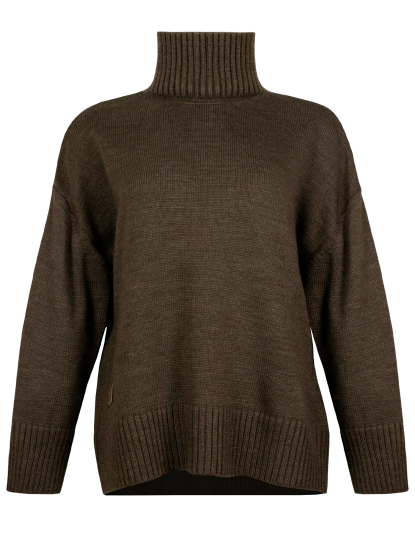 Свитер вязаный OVERSIZE, шоколад