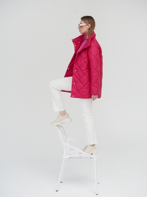 Куртка со съемным капюшоном LZ24, фуксия