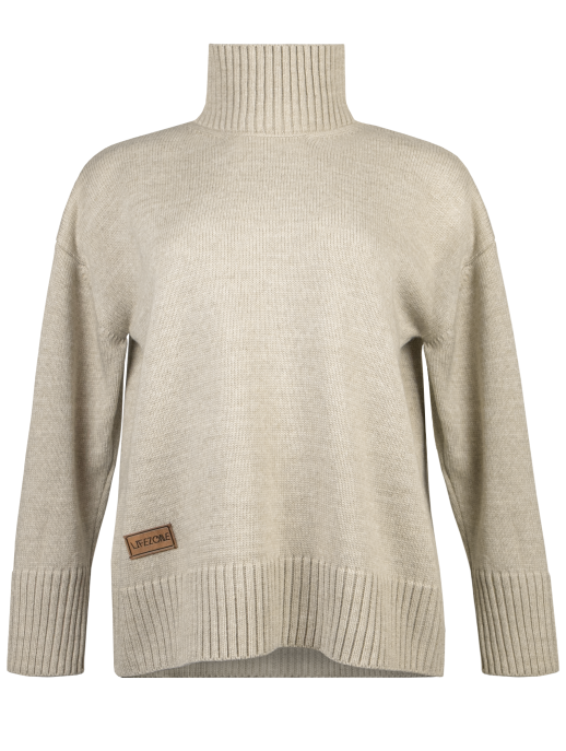 Свитер вязаный OVERSIZE, бежевый