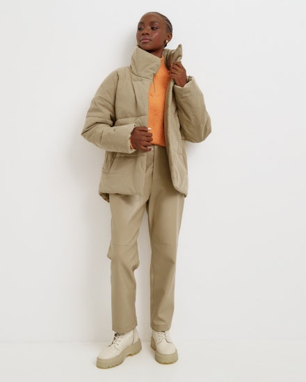 Куртка короткая LZ24, бежевый песочный