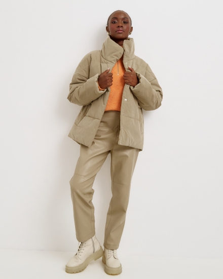 Куртка короткая LZ24, бежевый песочный