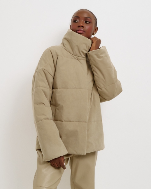 Куртка короткая LZ24, бежевый песочный