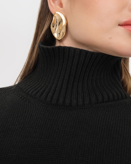 Свитер вязаный OVERSIZE, черный