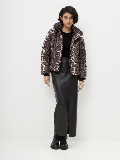 Куртка стеганая LZ24, принт леопард