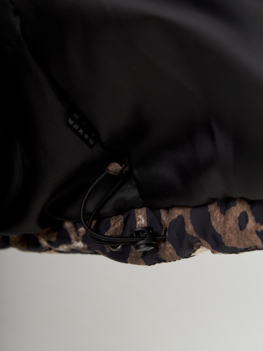 Куртка стеганая LZ24, принт леопард