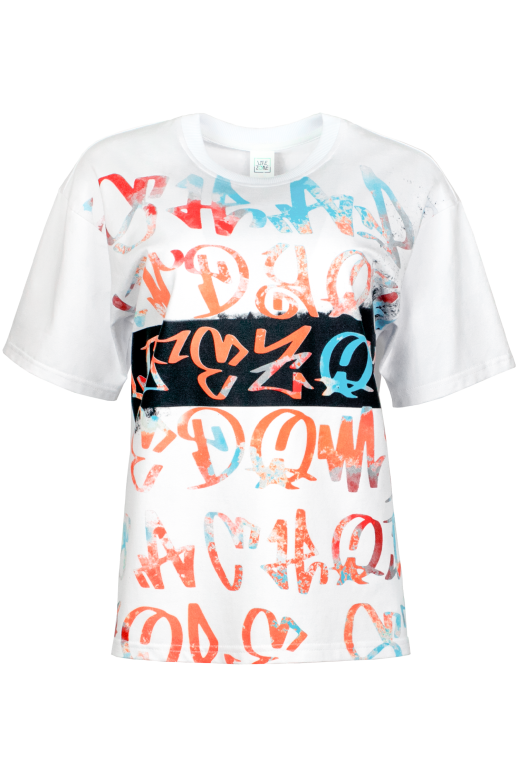 Футболка LZ Graffiti принт, белый