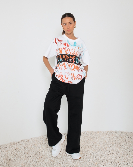 Футболка LZ Graffiti принт, белый