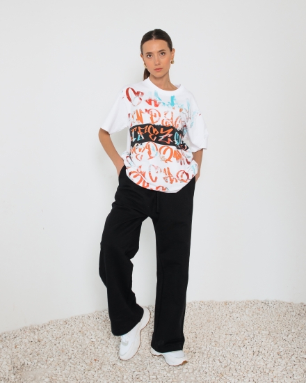 Футболка LZ Graffiti принт, белый