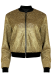 Бомбер блестящий OVERSIZE, золотой