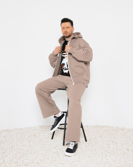 Брюки LZM с вышивкой, мокко