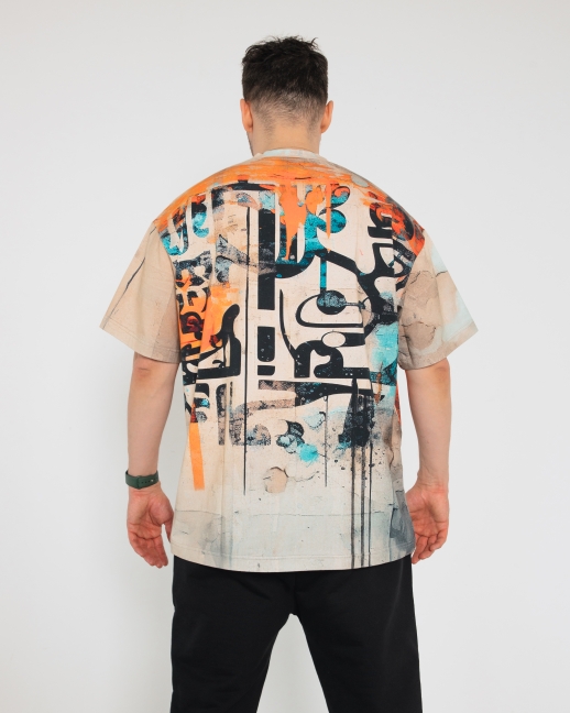 Футболка LZM Garage full принт, мокко