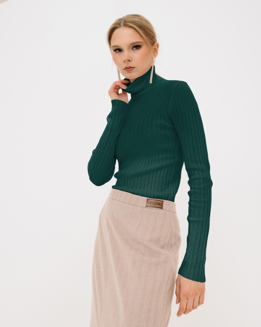 Водолазка базовая, изумрудный