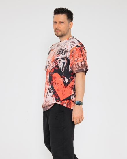 Футболка LZM Heart One принт, черный