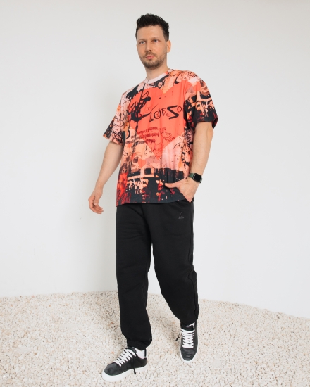 Футболка LZM Heart принт, черный