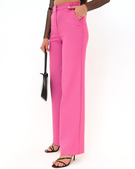 Широкие стильные брюки LZ Palazzo, фуксия