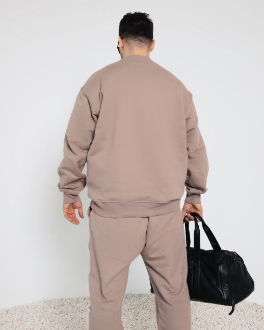 Свитшот LZM с вышивкой, мокко