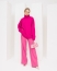 Свитер вязаный OVERSIZE, фуксия