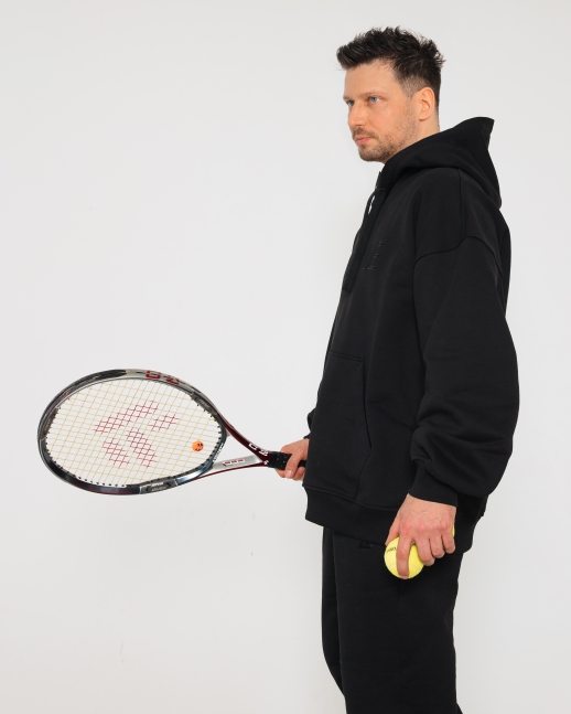 Худи LZM с вышивкой, черный