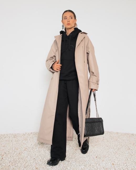 Брюки LZ с вышивкой, черный