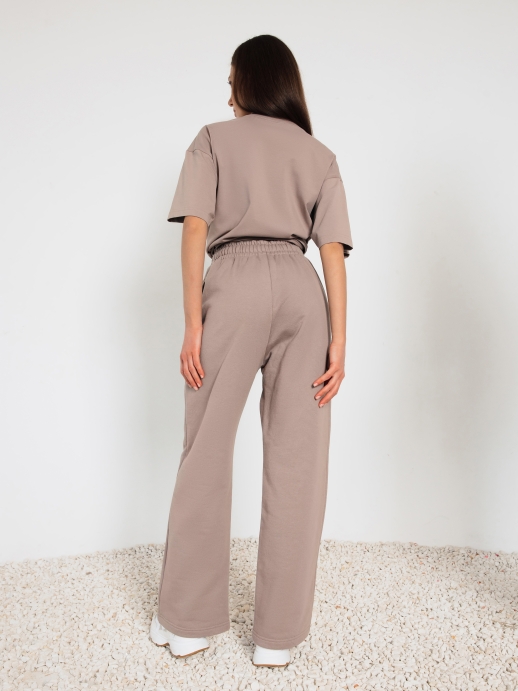 Брюки LZ с вышивкой, мокко