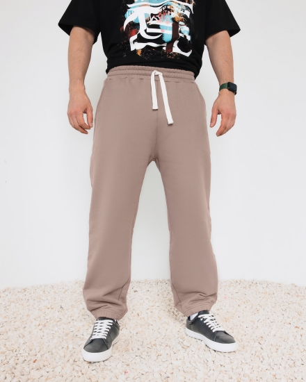 Джоггеры LZM с вышивкой, мокко