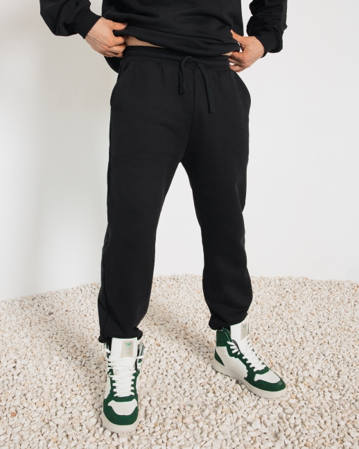 Джоггеры LZM с вышивкой, черный