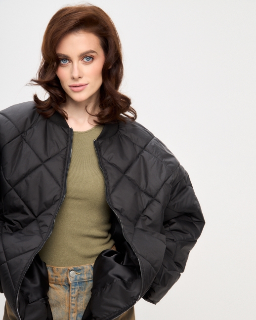 Бомбер оверсайз LZ24, черный