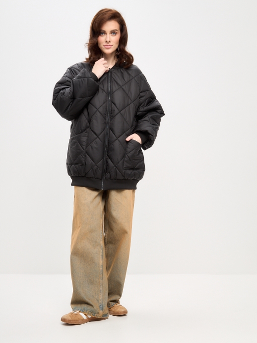 Бомбер оверсайз LZ24, черный