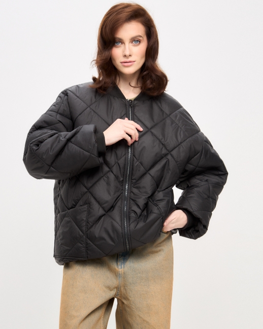 Бомбер оверсайз LZ24, черный