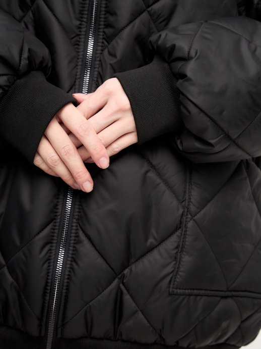 Бомбер оверсайз LZ24, черный