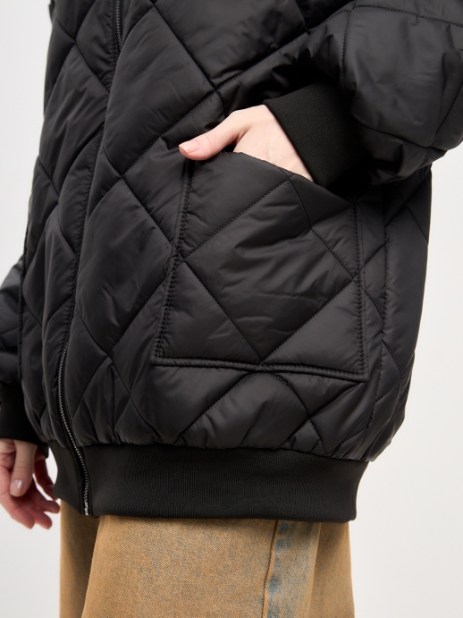 Бомбер оверсайз LZ24, черный