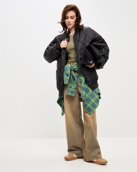 Бомбер оверсайз LZ24, черный