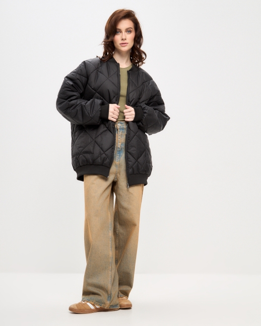 Бомбер оверсайз LZ24, черный