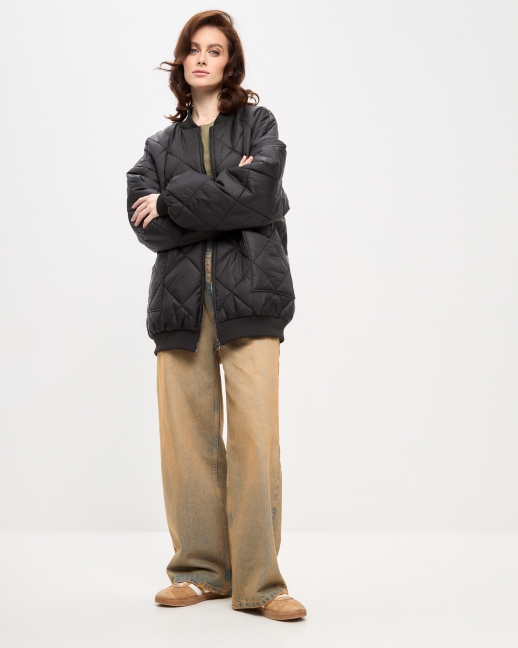 Бомбер оверсайз LZ24, черный