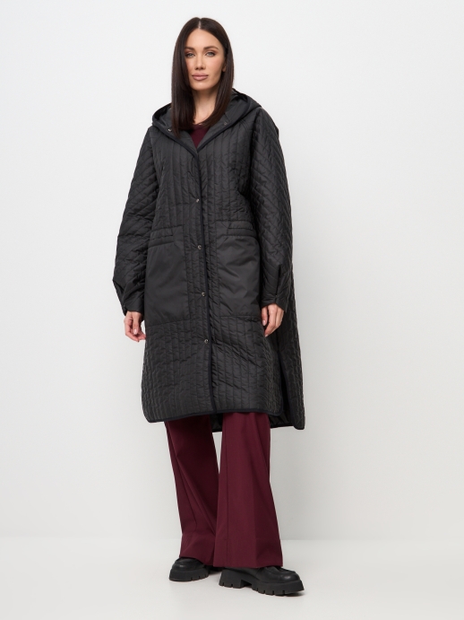Пальто стеганое LZ24, черный