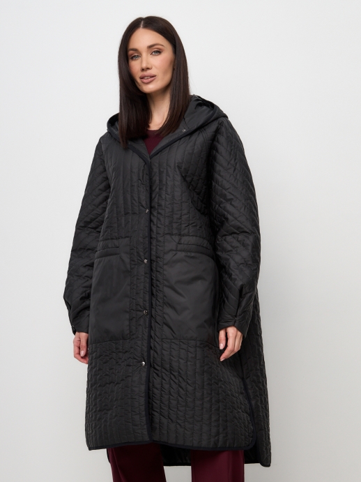 Пальто стеганое LZ24, черный