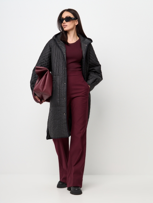 Пальто стеганое LZ24, черный