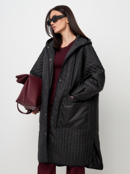 Пальто стеганое LZ24, черный