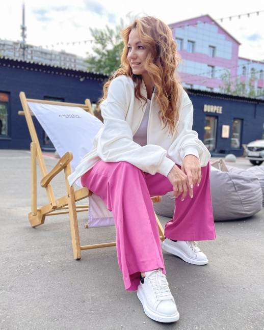 Брюки LZ со стрелками, фуксия