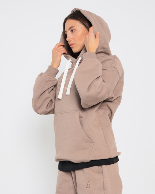 Худи LZ с вышивкой, мокко