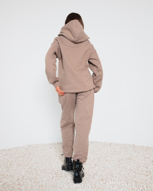 Худи LZ с вышивкой, мокко